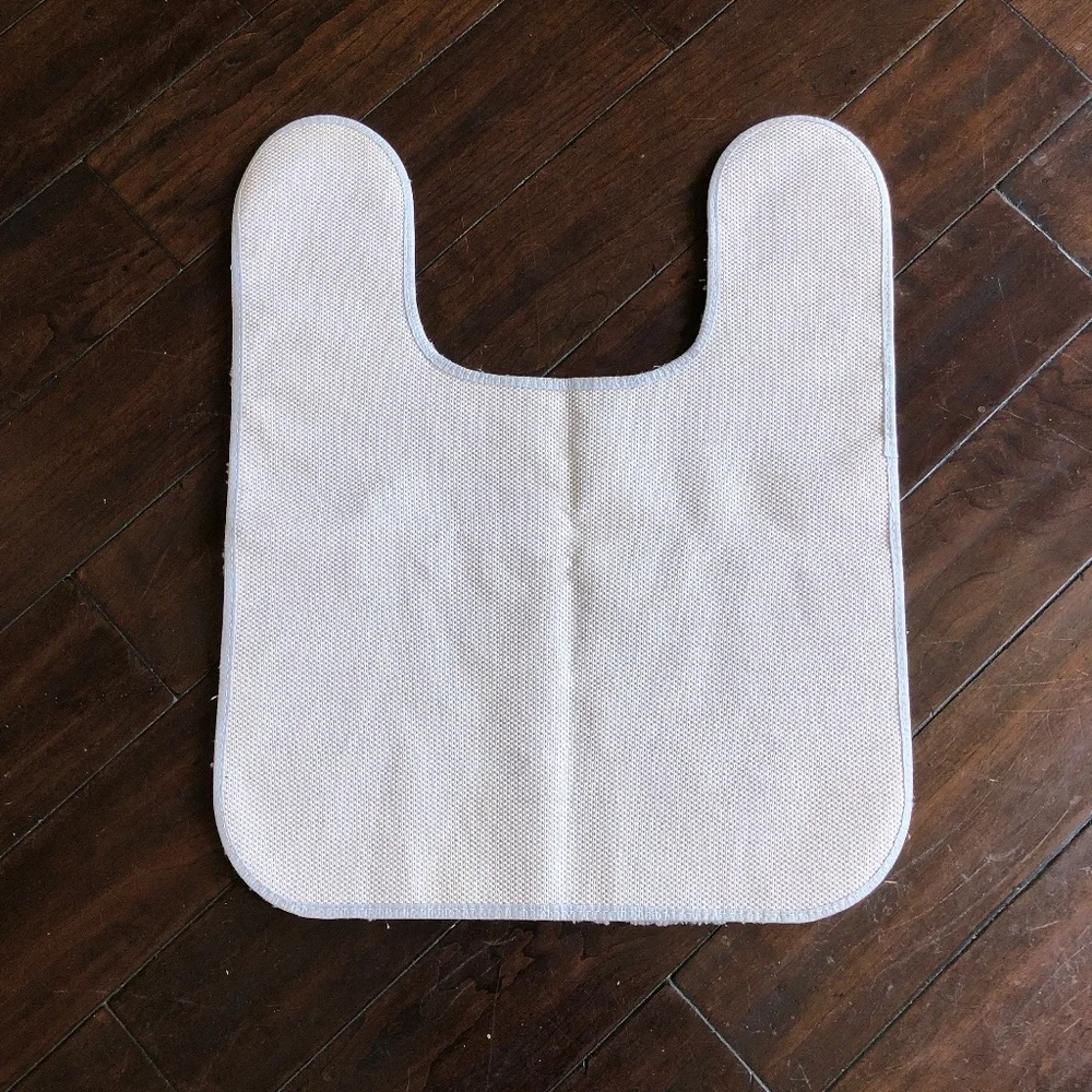 Toilet Bath Mat - NEVER USED - Light Grey / Blue